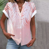 NEW Sweet Print Short Sleeve Top, Sz L, Retails $76