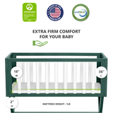 NEW Dream on Me Luna/Haven Waterproof 2” Infant Cradle Foam Mattress