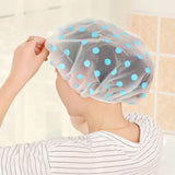 NEW Quo Teal Polka Dot Shower Cap