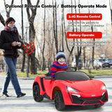 NEW Assembled Costway 12V 2.4G RC Red Electric Corvette Vehicle with Lights, Horn, Music, USB & More!