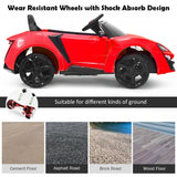 NEW Assembled Costway 12V 2.4G RC Red Electric Corvette Vehicle with Lights, Horn, Music, USB & More!