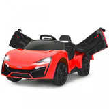 NEW Assembled Costway 12V 2.4G RC Red Electric Corvette Vehicle with Lights, Horn, Music, USB & More!