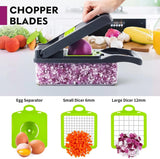 New, no box! 16 pcs Vegetable Chopper Vegetable Cutter Kitchen Mandoline Vegetable Slicer - Food Onion Salad Veg Chopper Dicer Manual Mandolin Slicer