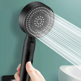 NEW Retails $40, 1pc Adjustable 5-Mode Pressurized Shower Head for Enhanced Bathing Experience - Durable Plastic Bathroom Shower Accessory, Connector Hose Not Included