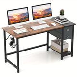 NEW in box! MULTIGOT 55" Home Office Desk with Storage Headphone Hook Shelf & 2 Drawers Laptop Desk, Retails $209+