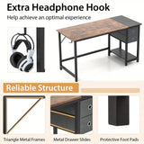 NEW in box! MULTIGOT 55" Home Office Desk with Storage Headphone Hook Shelf & 2 Drawers Laptop Desk, Retails $209+