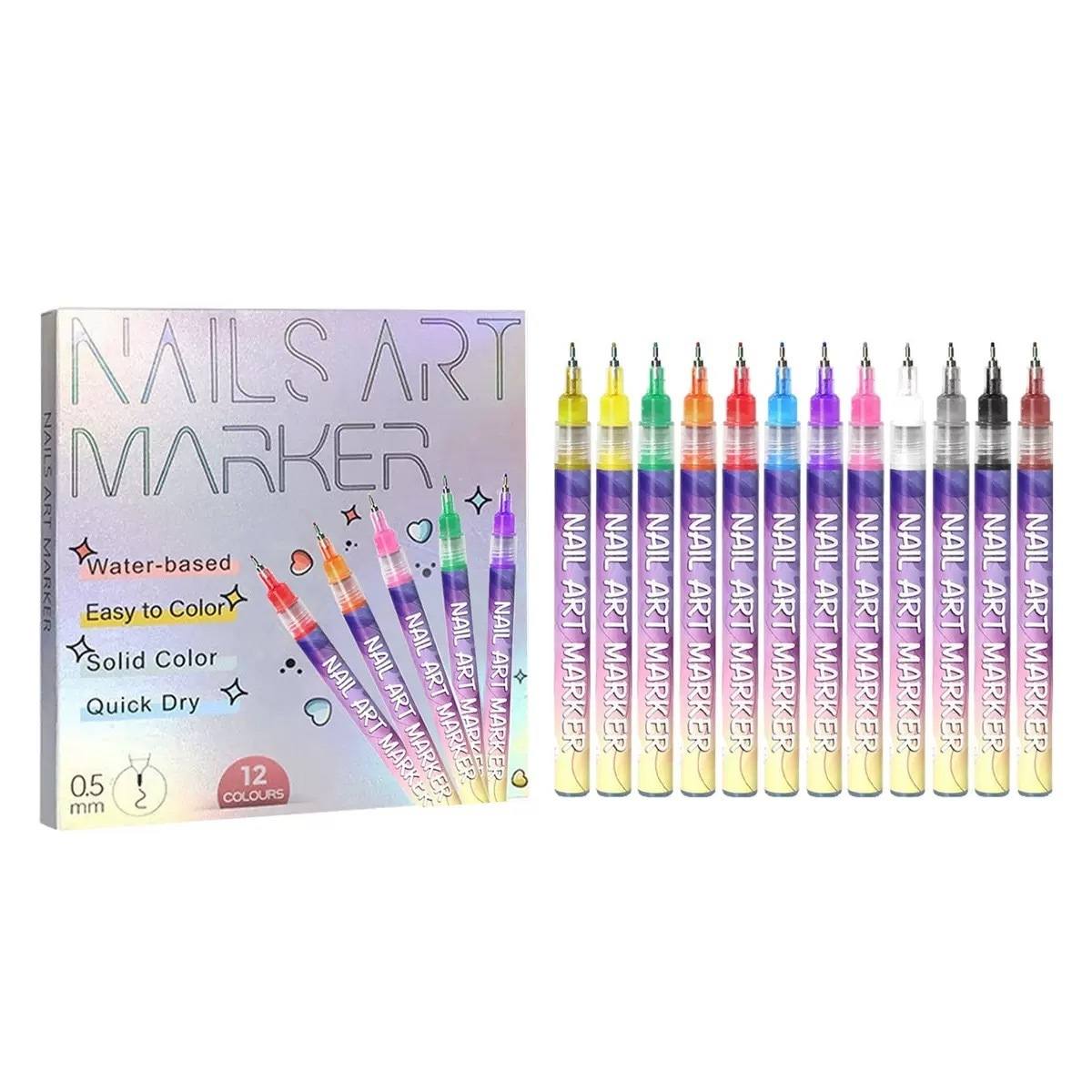 Nail Art Pens Set No. 244514, 4 Styles, Tax Included
