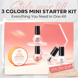 NEW Modelones Nail Polish Kit with 3 Classic Colors (5ml), Remover Pads and Treatment Oil, Gossip