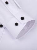 NEW Men's Formal Solid Long Sleeve Slim Fit Button Up Shirt For Business Occasions, Spring Fall Men's Shirt, White, Sz M, Retails $95