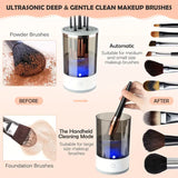 NEW Electric Makeup Brush Cleaner - Rechargeable Lazy Automatic Washing Tool with Quick-Drying Function, USB Plug-in Portable Design, Rubber Makeup Machine, and Collar Brush for Easy Cleaning and Maintenance