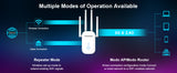 NEW Retails $60, WONLINK WiFi Extender Booster Range Extender Signal Booster for Home, Dual Band Internet Repeater WAN Port, 1-Tap Easy Setup, 4 High Gain Antennas