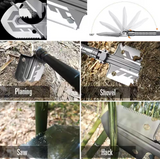 New 23-in-1 Multifunctional Tool Outdoor Alloy Steel Folding Shovel, Survival Shovel Tactical Shovel, Solid Stainless Shovel