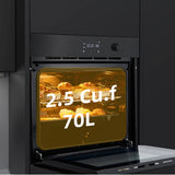 NEW Retails $969, Wayfair 24" Built-in Electric Oven, Single Wall Oven with 8 Cooking Modes, 108 Smart Menus, 2.5 Cu.f Convection Built-in Oven, Stainless Steel, Touch & Mechanical Knob Controls, Timer, Safety Lock