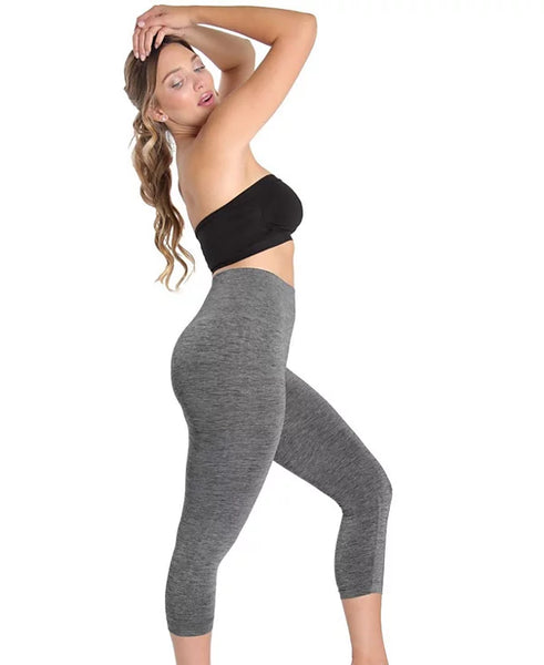 NEW SWS Essntials Women's High-Waist Control Seamless Shapewear Leggings Sz M/L, Dark Grey