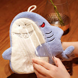 NEW Cartoon Microfiber Absorbent Hand Towels with Hanging Loop Cleaning Rag, 1pc