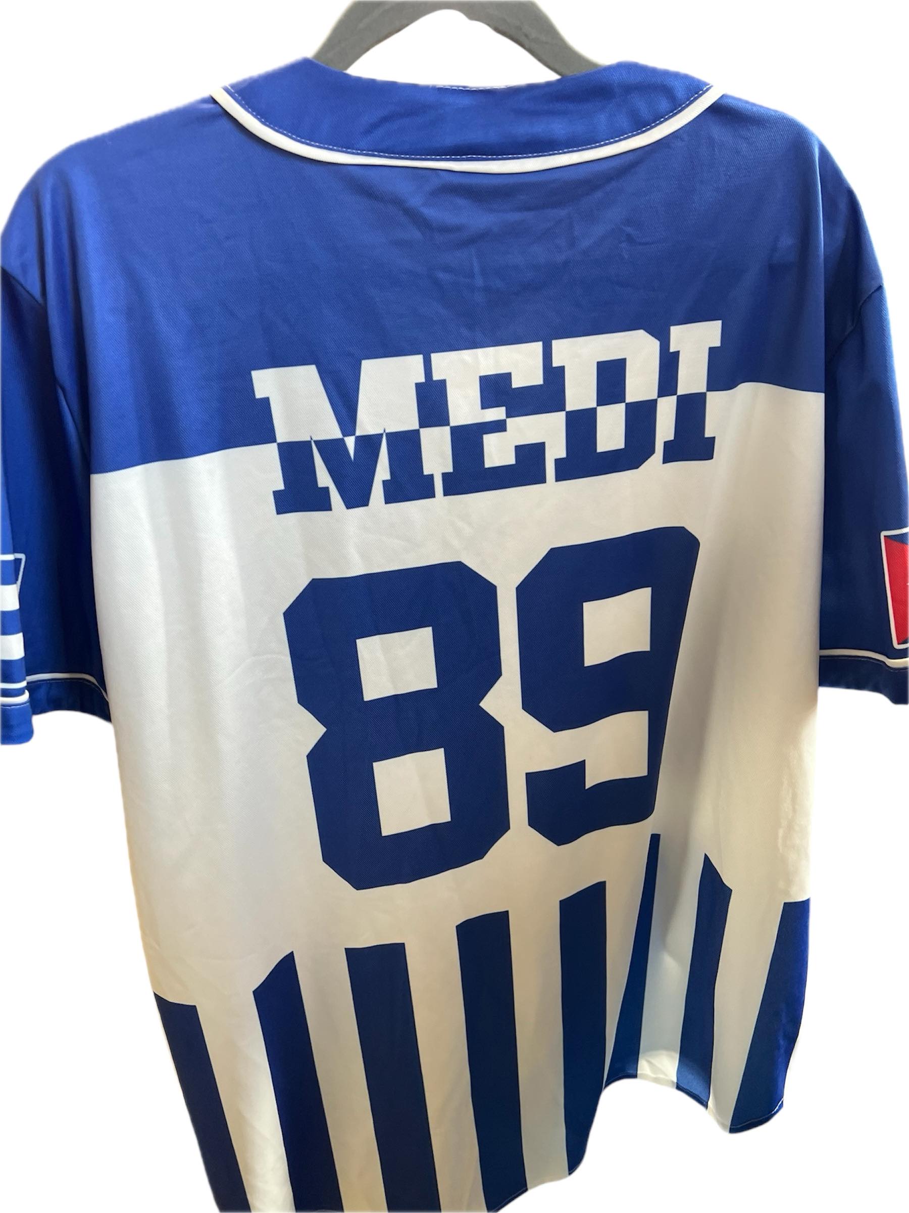 NEW Lotusprint handmade Cuba Baseball Jersey, Mens Cuba Baseball Jersey, Back Says Medi 89, Sz XL