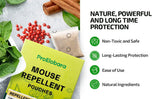 NEW Mouse Repellent Pouches: Mouse Repellent - Natural Rodent Repellent - Mice Repellent with Peppermint Oil - Rat Repellent - Plant-Based Formula - Safe for Kids & Pets - for a Rodent-Free Home