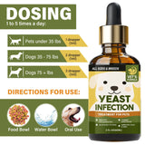 NEW Yeast Infection Treatment For Dogs, Yeast Infection Drops For Dogs, 2 oz