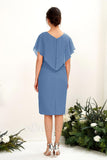NEW Vanessa Chiffon Dress, Dusty Blue, Sz XL, Retails $150