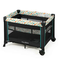 NEW Pamo Babe Bassinet Nursery Center Play Yard Crib w/ Changing Table, Grey & Blue, Retails $279+