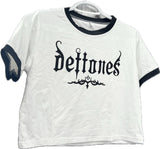 NEW Letter Graphic Print T-shirt Short Sleeve Crop Top, Women's Sz XL, Ours is White!