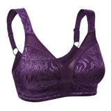 NEW Wingslove Women's Full Coverage Plus Size Bra Non Padded Wireless Minimizer Bra, Purple, Sz 36H, Also Fits 38GG & 40G