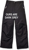 NEW Amazon Essentials Boys Water-Resistant Snow Pants Dark Grey - Boys Youth - Sz 14 - Retails for $45!