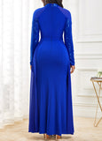 NEW Shining Sapphire Blue Side Slit Maxi Dress Rosewe®, Sz L, Retails $68
