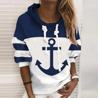 NEW Anchor Long Sleeve Color Block Hoodie - Size M - Retails $80