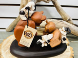 NEW IN BOX Classic Pozy Bears, Hand-Crafted Solid Wood Figurine, Collectible - New Friends