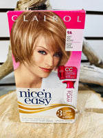 NEW 2 BOXES Clairol Nice 'n Easy Foam Hair Color 9A Light Ash Blonde, includes 2 boxes