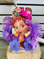 NEW Disney Junior Fancy Nancy Boa Hair Clip Dress Up Purple Silver Sparkle