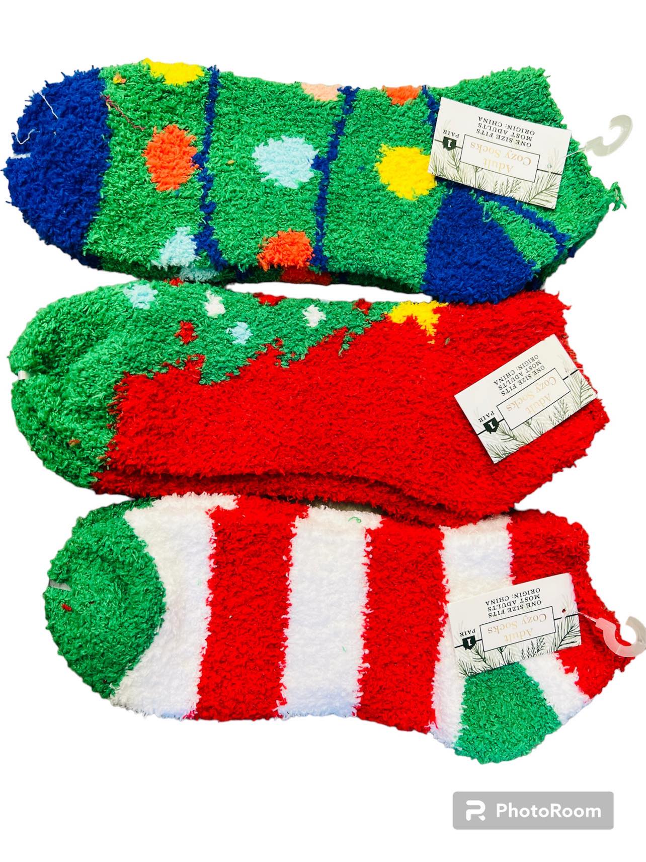 NEW 3 Pair Christmas Children's Cozy Socks Sz 7-8.5