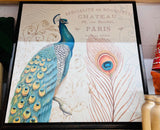 Beautiful Large Peacock Wall Art, 29" X 29", Home Stager Lot