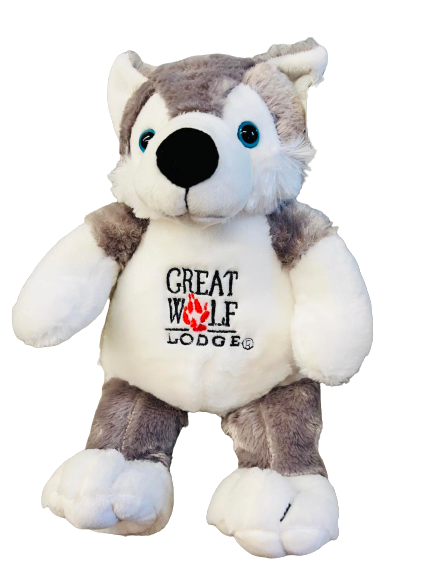 NEW Great Wolf Lodge Plush 15 Inch Gray Wolf