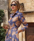 NEW Retails $98, Chic Floral Print Collared Midi Dress, Sz S