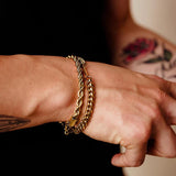 NEW MoreThan90 Gold Cuban Bracelet, 7.5 Inches, 18K gold plated surgical stainless steel! Retails $66
