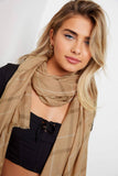 NEW Ardene Plaid Lightweight Scarf, Beige