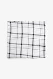 NEW Ardene Plaid Lightweight Scarf, White Black