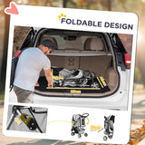 NEW Retails $120, PawHut 3 Wheels Foldable Dog Stroller with Storage Basket, Adjustable Canopy, Cupholder for Miniature and Small Dogs, Grey