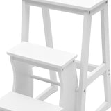 NEW WFX Utility 3 - Step Wood Folding Step Stool, also can be used as a flower stand on the balcony, and can be used as a coffee table, side table or chair! Retails $150