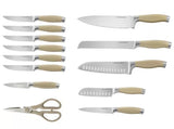 NEW Studio Cuisine Knife Set 14 Piece Block Set! High-carbon stainless steel blades & stainless handles
