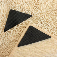 NEW 4 X Rug Carpet Mat Grippers Non Slip Anti Skid Reusable Washable Silicone Grip