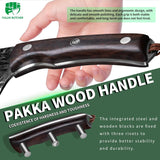 NEW FULLHI High Carbon Steel Forged Butcher Knives for Meat Cutting Full Tang Chef Knife for Outdoor Cooking, Camping includes Sheath