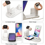 New in box! 3 in 1 QI Wireless Charger Charging Dock for iphone X XS MAX XR 8 Plus USB 10W Fast Charging Stand for Apple Watch Airpods