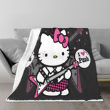 NEW Retails $77, He-Llo Ki-Tty Blanket 80"x60" Air Conditioning Cozy Soft Warm Throw Blankets All Season Use Bedding for Women Girls Kids Couch Sofa Bedroom Living Room Bed Chair Decor