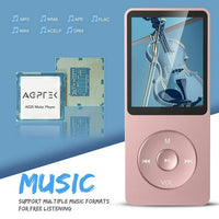 NEW Retails $40 16 GB, AGPTEK A02S 16GB MP3 Player with FM Radio, Voice Recorder, 70 Hours Playback and Expandable Rose Gold