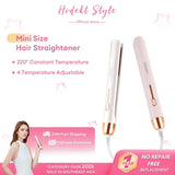 NEW HODEKT Mini Hair Straightener And Portable Curler Hair Straightening Iron, White