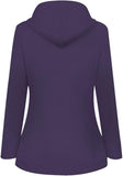 NEW Drepurja Coats for Women Winter Warm Long Sleeve Fuzzy Fleece Jackets Zip Up Hoodies Sherpa Lined Thermal Jacket, Purple, Sz M