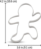NEW LILIAO Christmas Running Gingerbread Man Cookie Cutter - 1pc - 3.6 x 4.2 inches - Stainless Steel